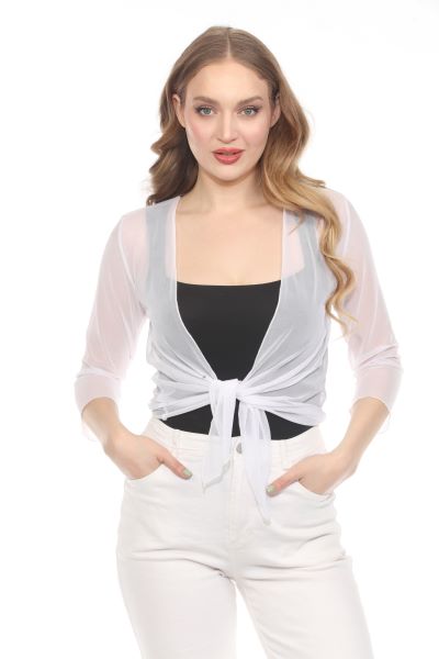 Mesh Shrug White
